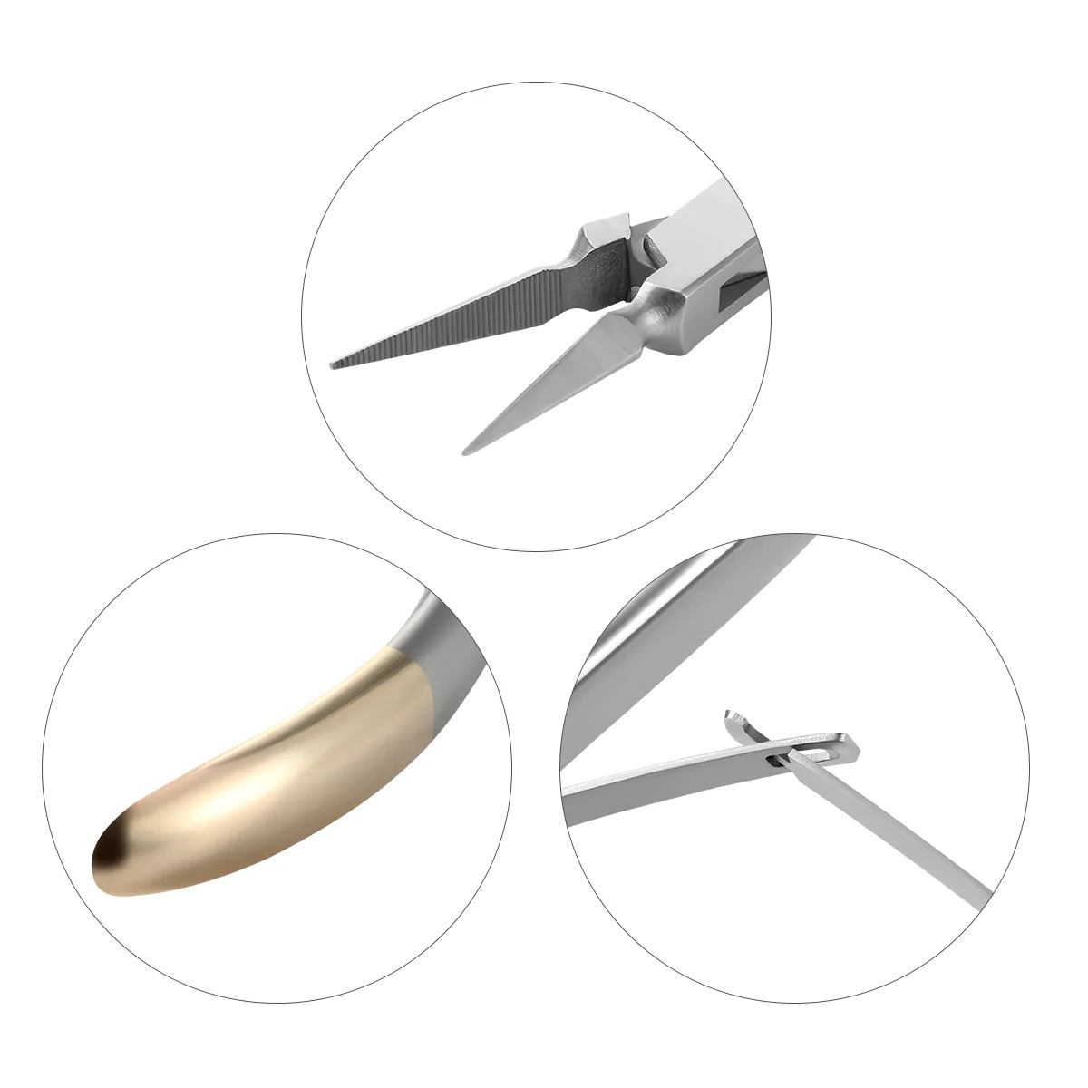 Dental Residual Root Tweezers Tooth Extraction Straight/Curved 45°/90°